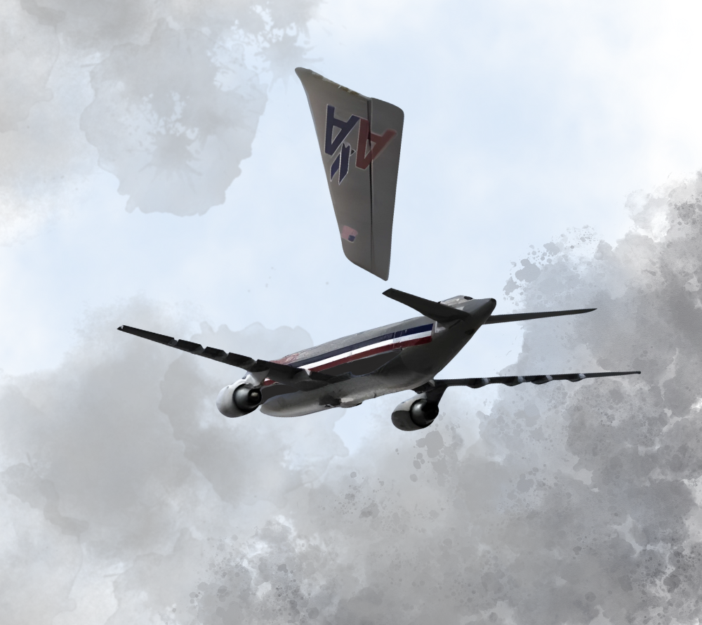 AA587 Rudder Falls Off